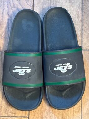 Nike NFL New York Jets Offcourt Men’s Sz 13 Black & Green Slide Sandals